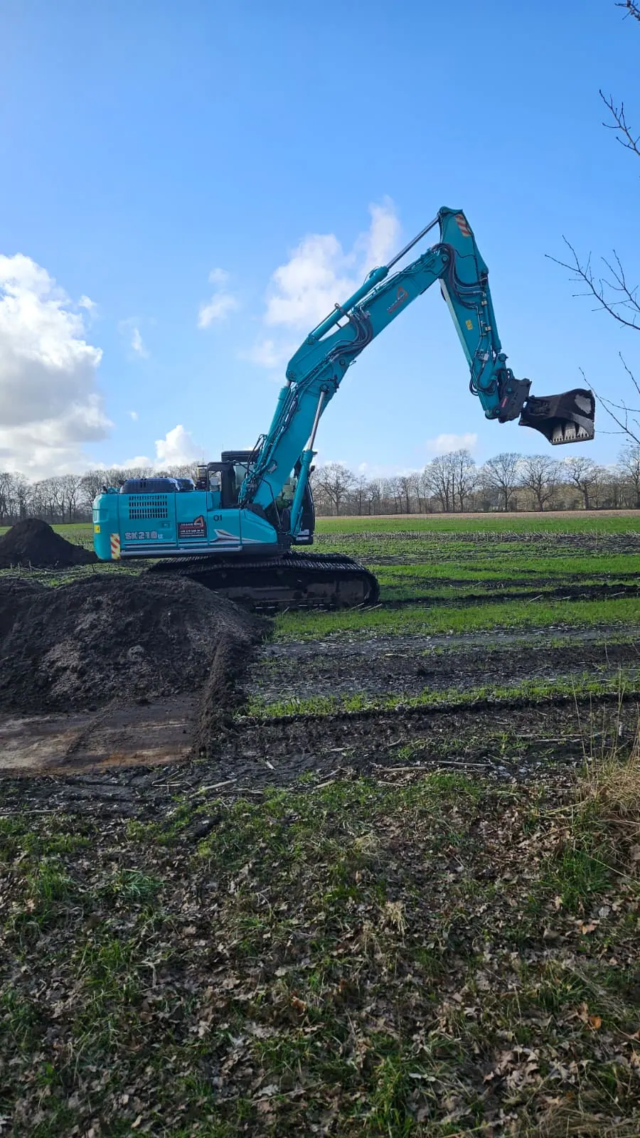 Kobelco SK210LC Kettenbagger 24,6 t mit Sieblöffel